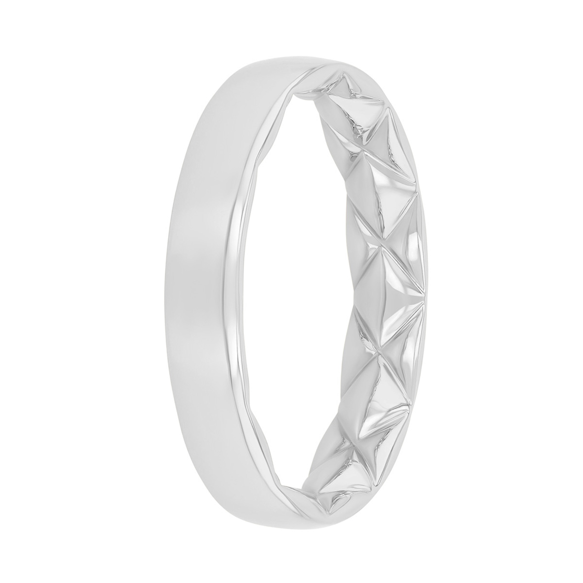 A. Jaffe White Gold Wedding Band, 4 mm