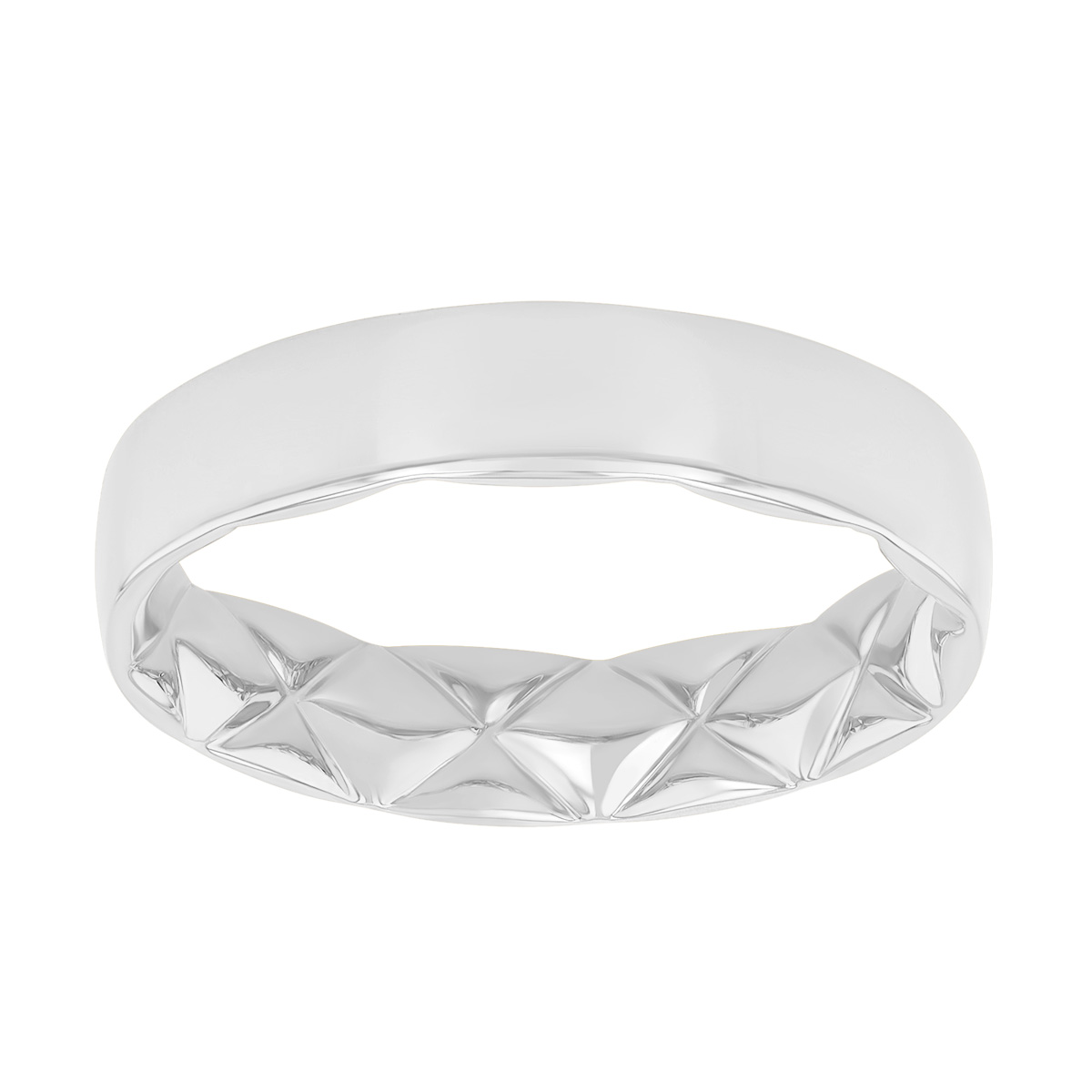 A. Jaffe White Gold Wedding Band, 6 mm
