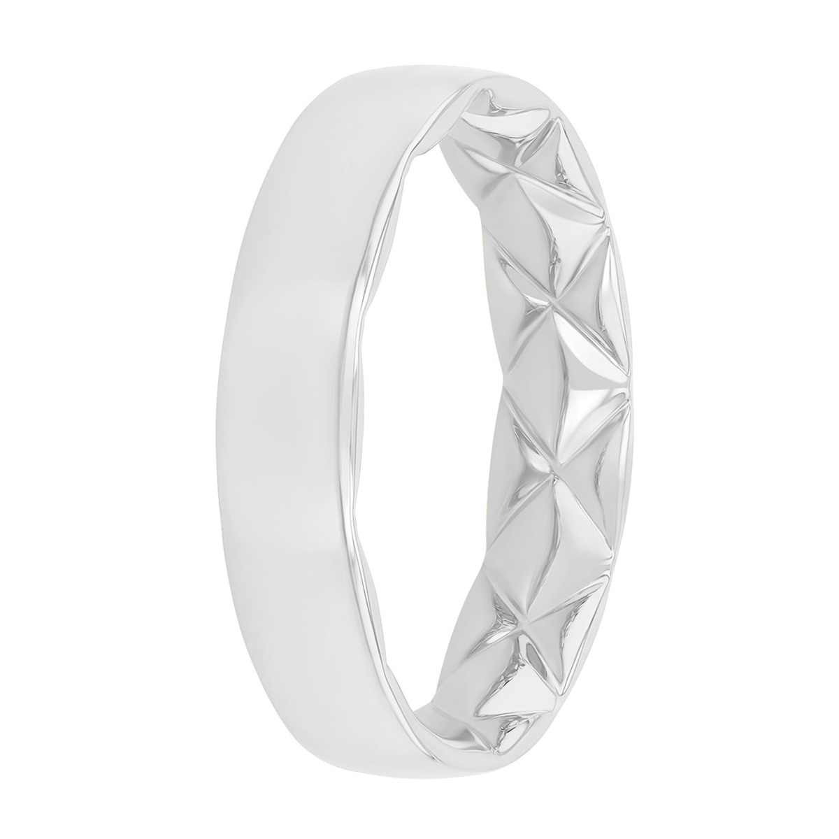 A. Jaffe White Gold Wedding Band, 6 mm