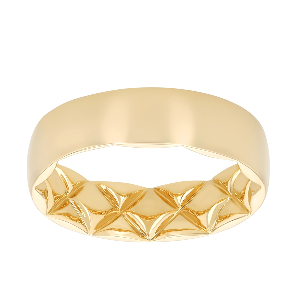 A. Jaffe Yellow Gold Wedding Band, 7 mm