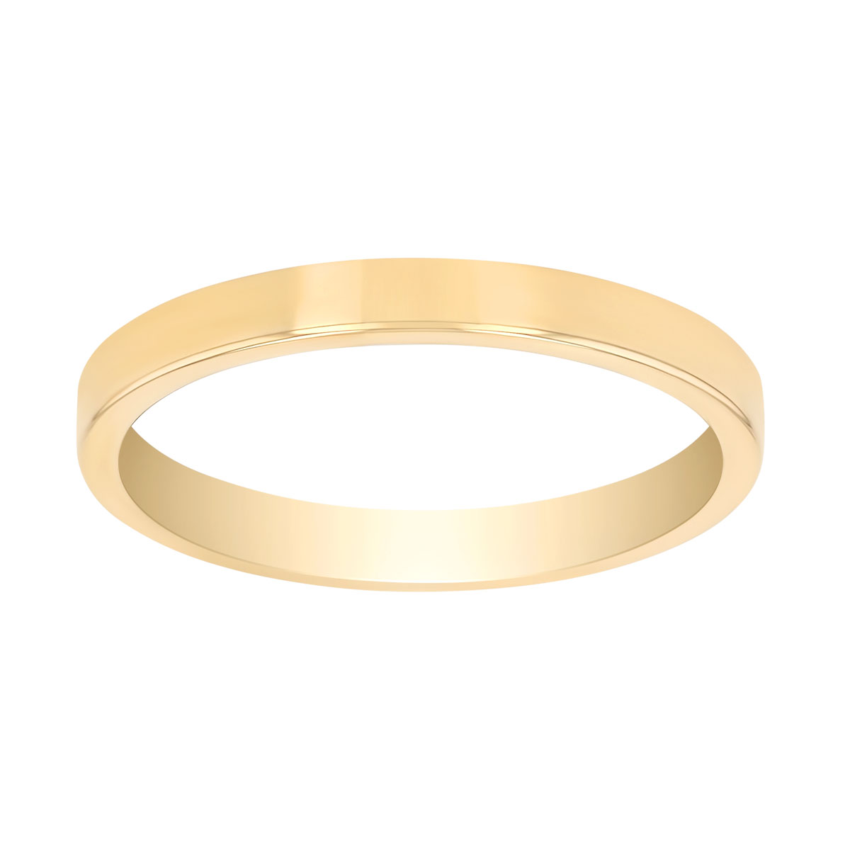 Yellow Gold Square Edge Wedding Band