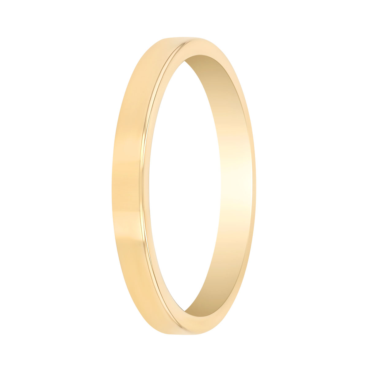 Yellow Gold Square Edge Wedding Band