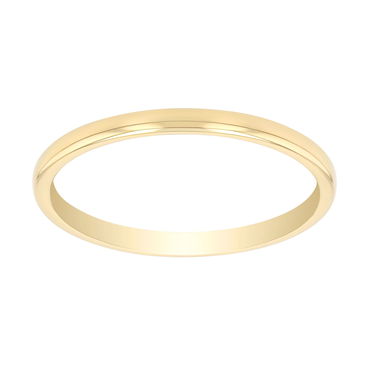 Yellow Gold Rounded Wedding Band