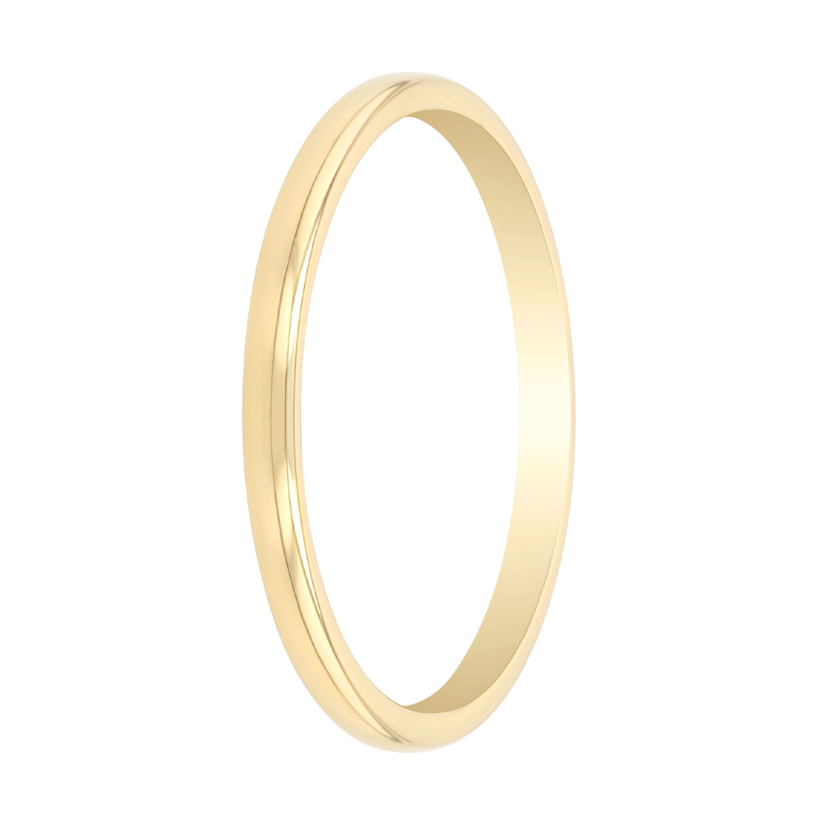 Yellow Gold Rounded Wedding Band