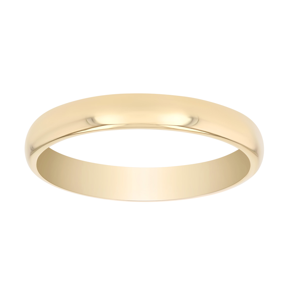 Yellow Gold Rounded Wedding Band