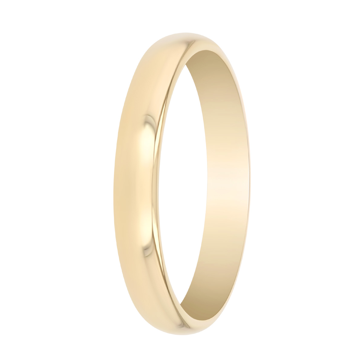 Yellow Gold Rounded Wedding Band