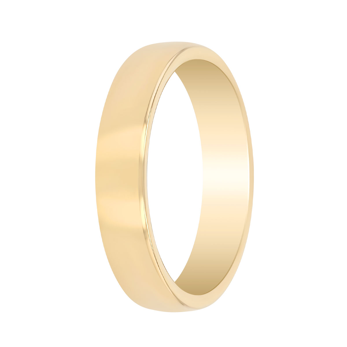 Yellow Gold Wedding Band, 4 mm