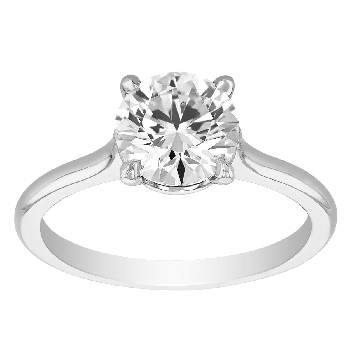 Kwiat Round Diamond Solitaire Engagement Ring in Platinum