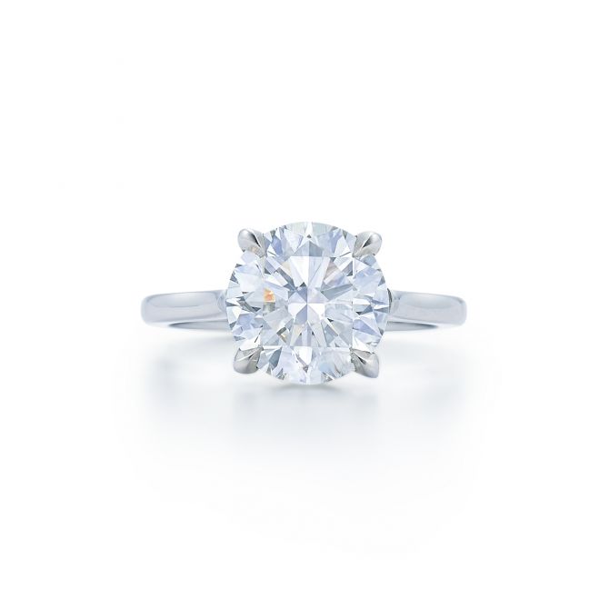 Kwiat Round Diamond Solitaire Engagement Ring in Platinum