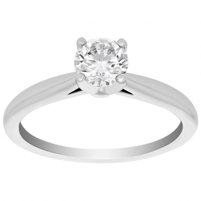 ALTR Lab Grown Round Diamond Solitaire Engagement Ring in White Gold, .71 ct