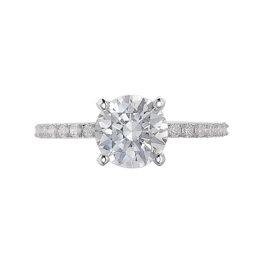 Peter Storm Diamond Side Stone Engagement Ring Setting in White Gold