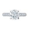 Peter Storm Diamond Pavé & Hidden Halo Engagement Ring Setting in White Gold