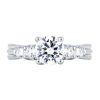 A. Jaffe Diamond 5 Stone Trellis Euro Band Engagement Ring Setting in White Gold