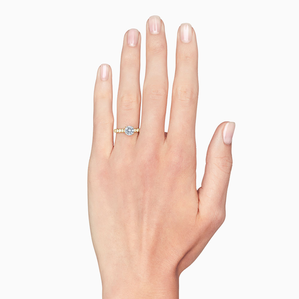 18K Gold Diamond Flush Fit Engagement Ring Setting