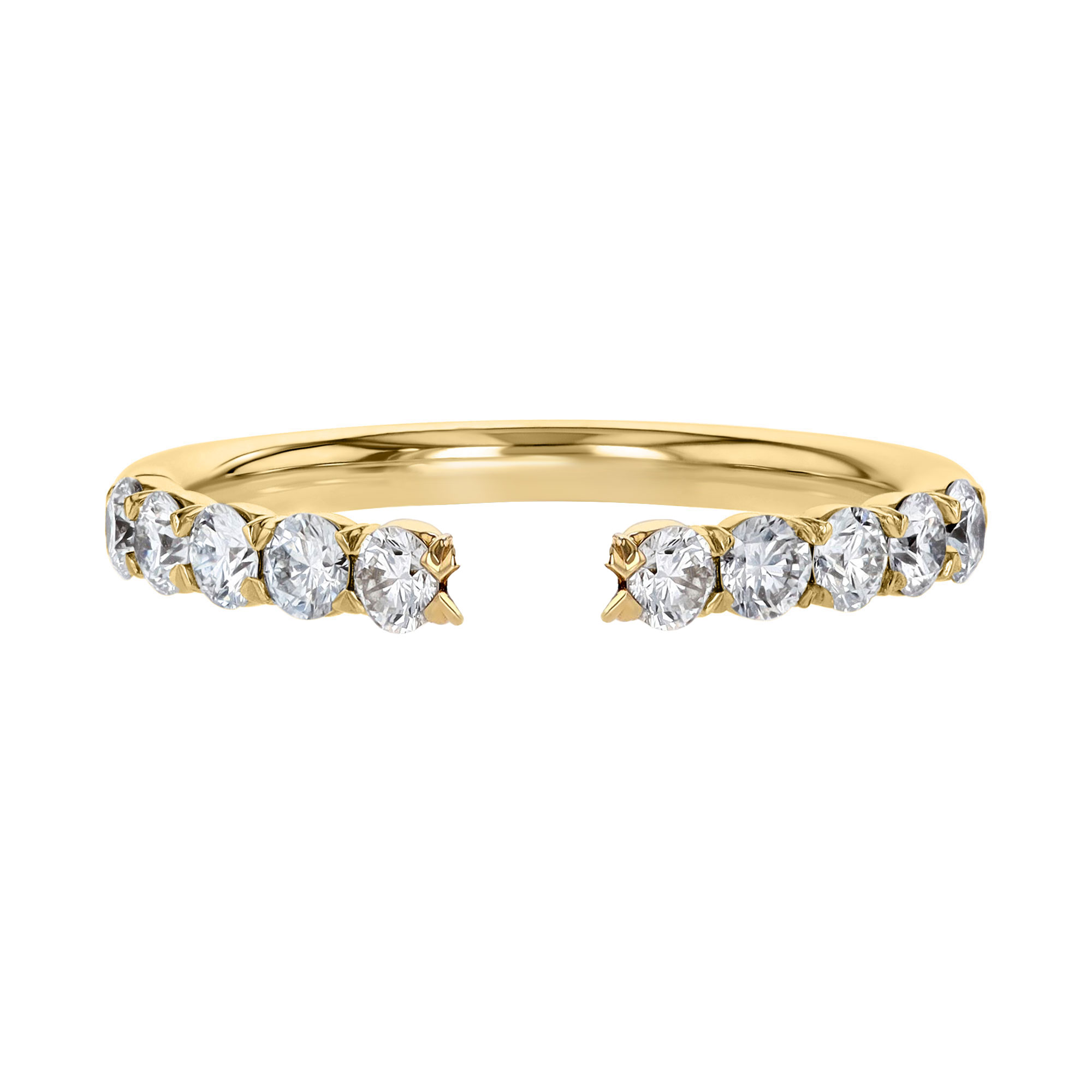 18K Gold Diamond V Prong Engagement Ring Setting