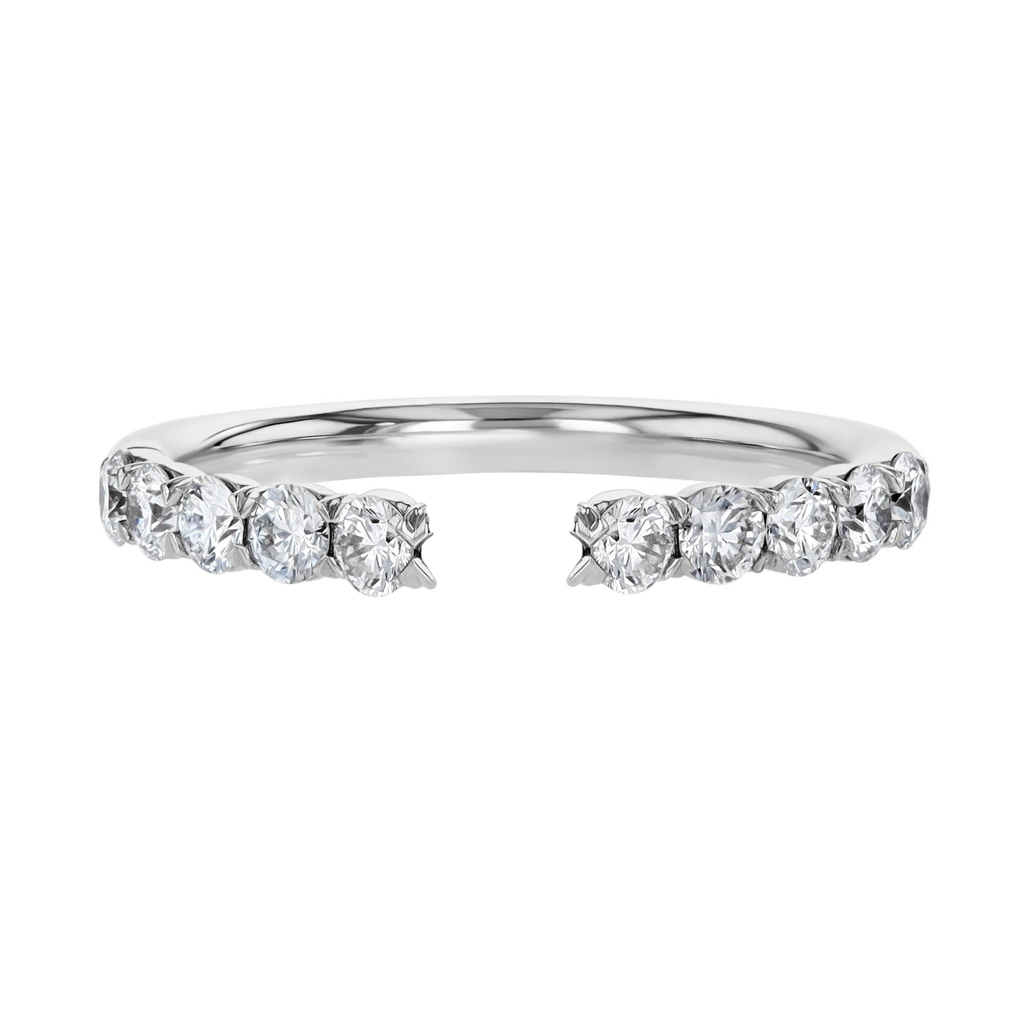 18K Gold Diamond V Prong Engagement Ring Setting