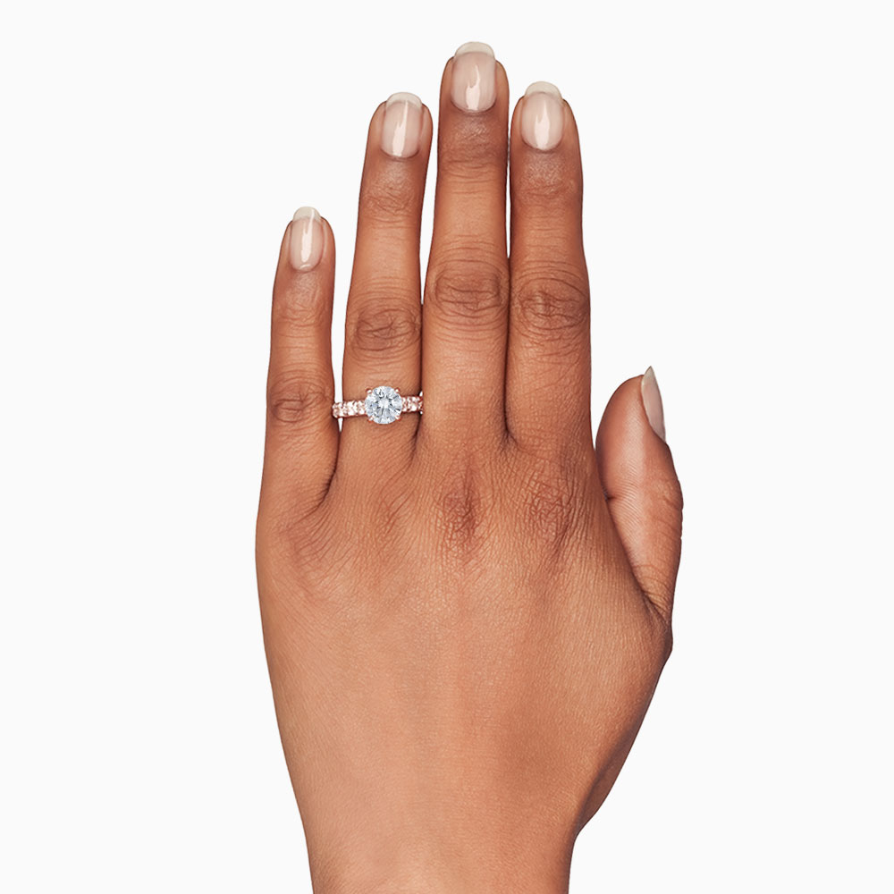 18K Gold Diamond Flush Fit .90 cttw Engagement Ring Setting