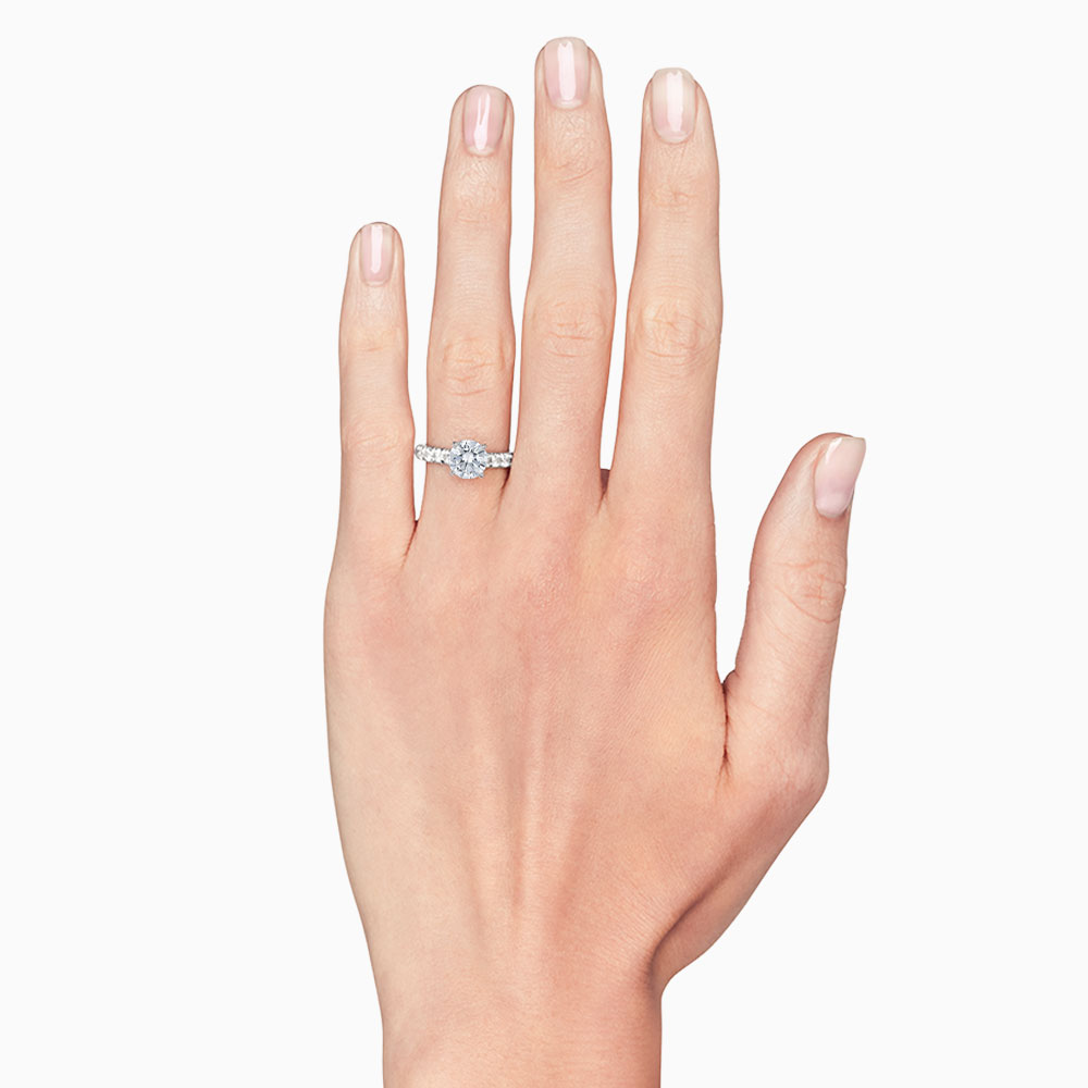 18K Gold Diamond Flush Fit 3/4 cttw Engagement Ring Setting