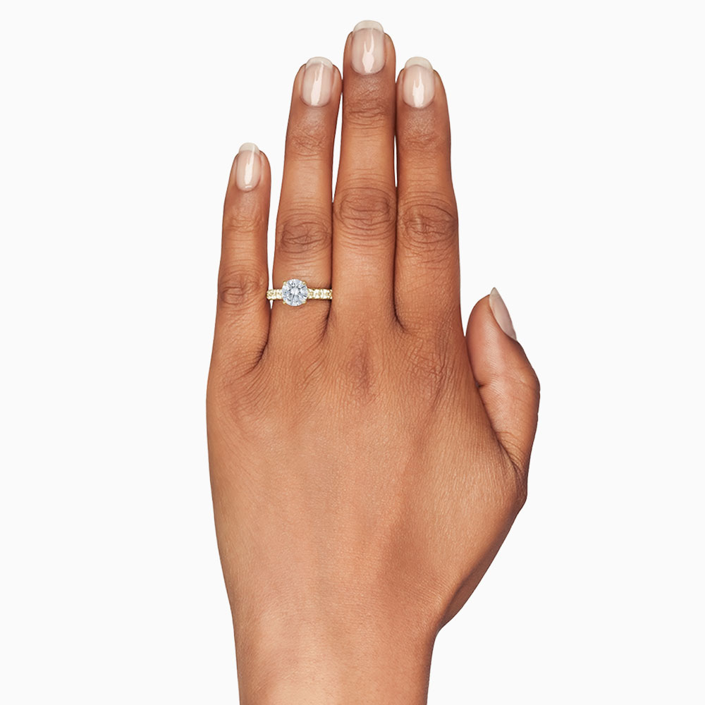 18K Gold Diamond Flush Fit 3/4 cttw Engagement Ring Setting