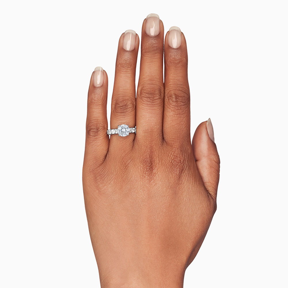 18K Gold Diamond Flush Fit .90 cttw Engagement Ring Setting