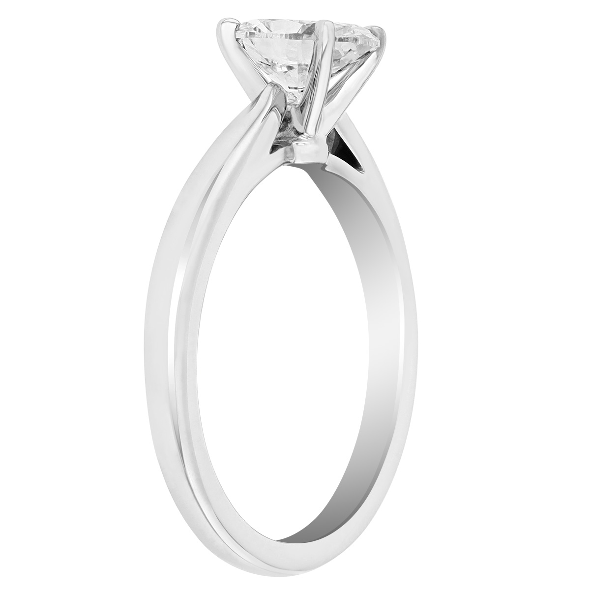 ALTR Lab Grown Oval Diamond Solitaire Engagement Ring in White Gold, 1.00 ct
