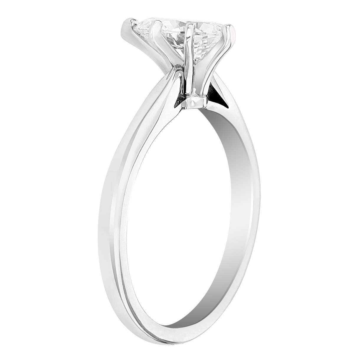 ALTR Lab Grown Pear Shaped Diamond Solitaire Engagement Ring in White Gold, 1.10 ct