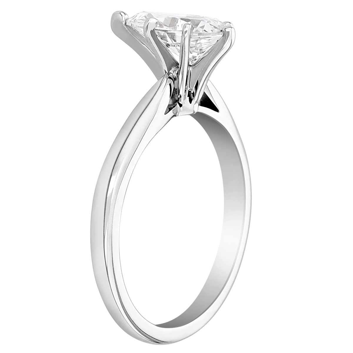 ALTR Lab Grown Pear Shaped Diamond Solitaire Engagement Ring in White ...