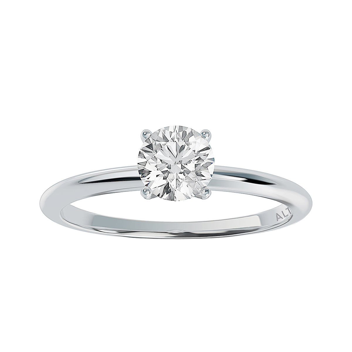 ALTR Lab Grown Round Diamond Solitaire Engagement Ring in White Gold ...