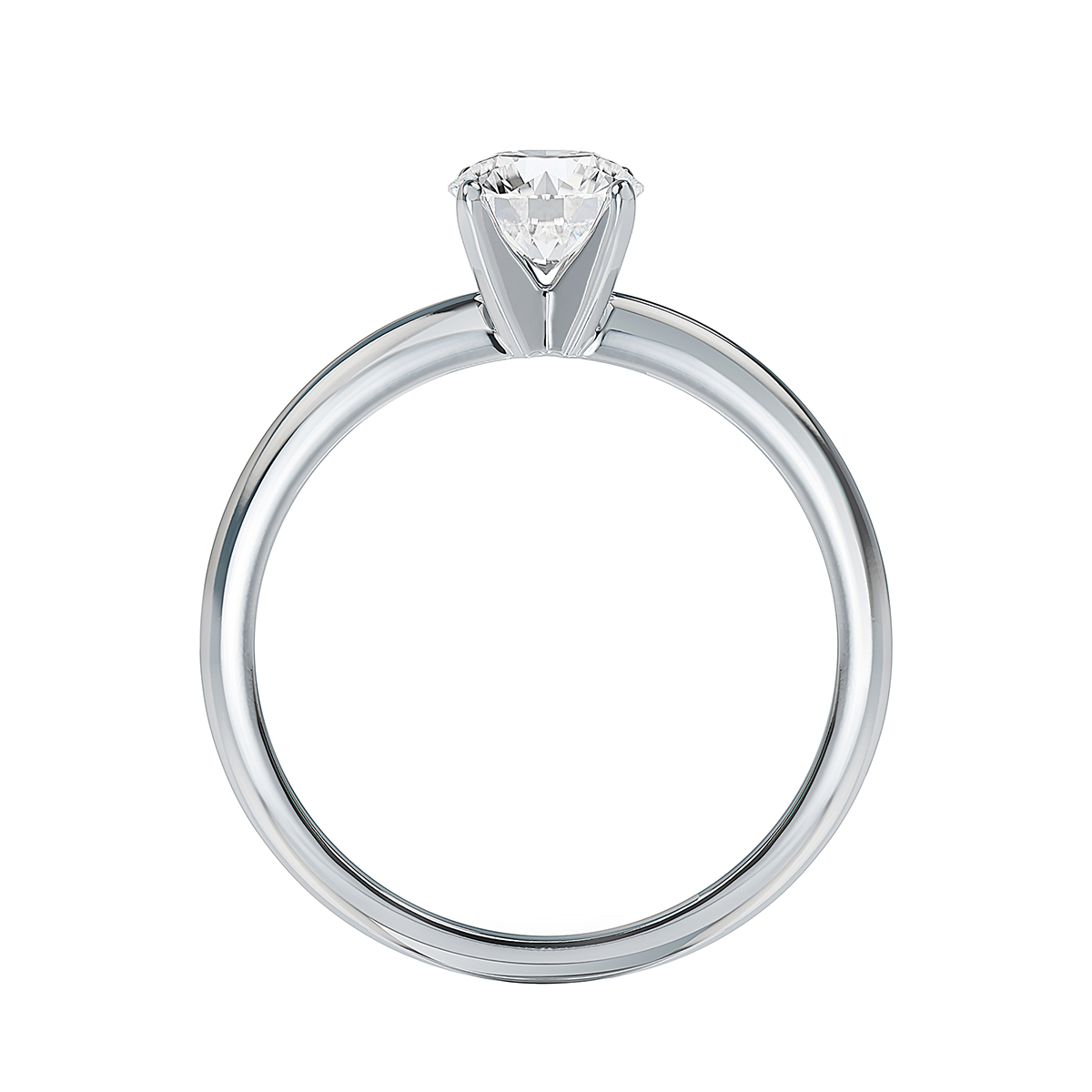 ALTR Lab Grown Round Diamond Solitaire Engagement Ring in White Gold ...