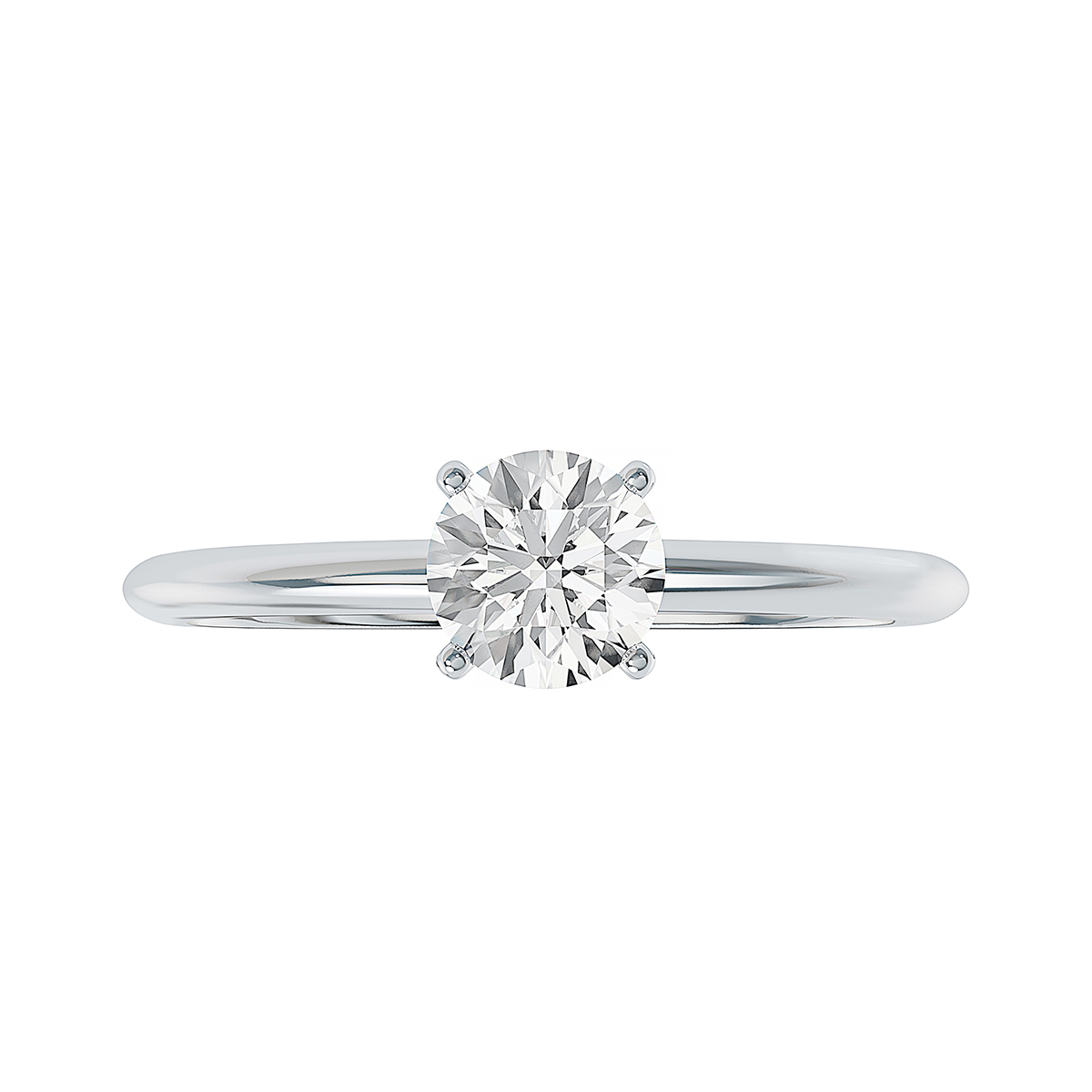 ALTR Lab Grown Round Diamond Solitaire Engagement Ring in White Gold ...