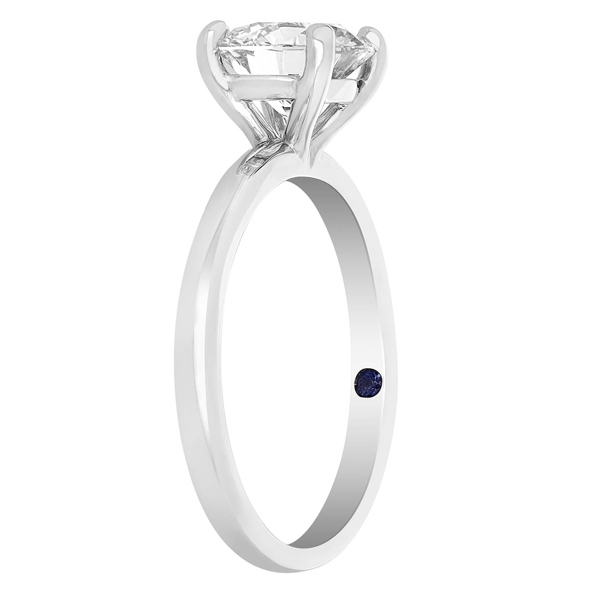 Round Diamond Solitaire Engagement Ring in White Gold, 1.51 ct