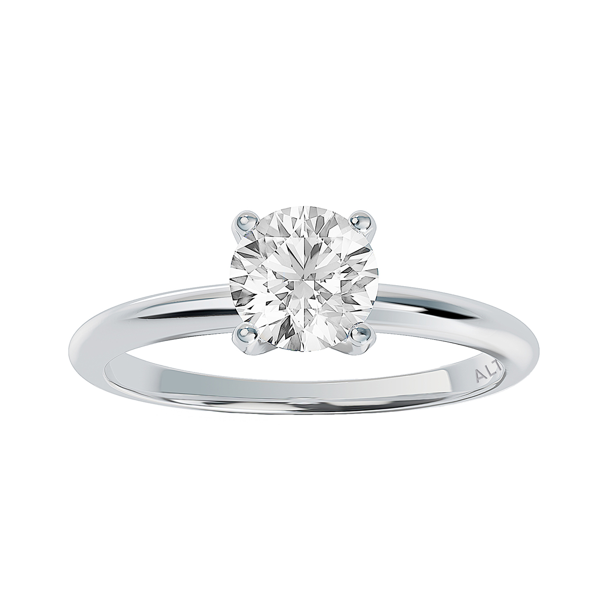 ALTR Lab Grown Round Diamond Solitaire Engagement Ring in White Gold, 1 ct