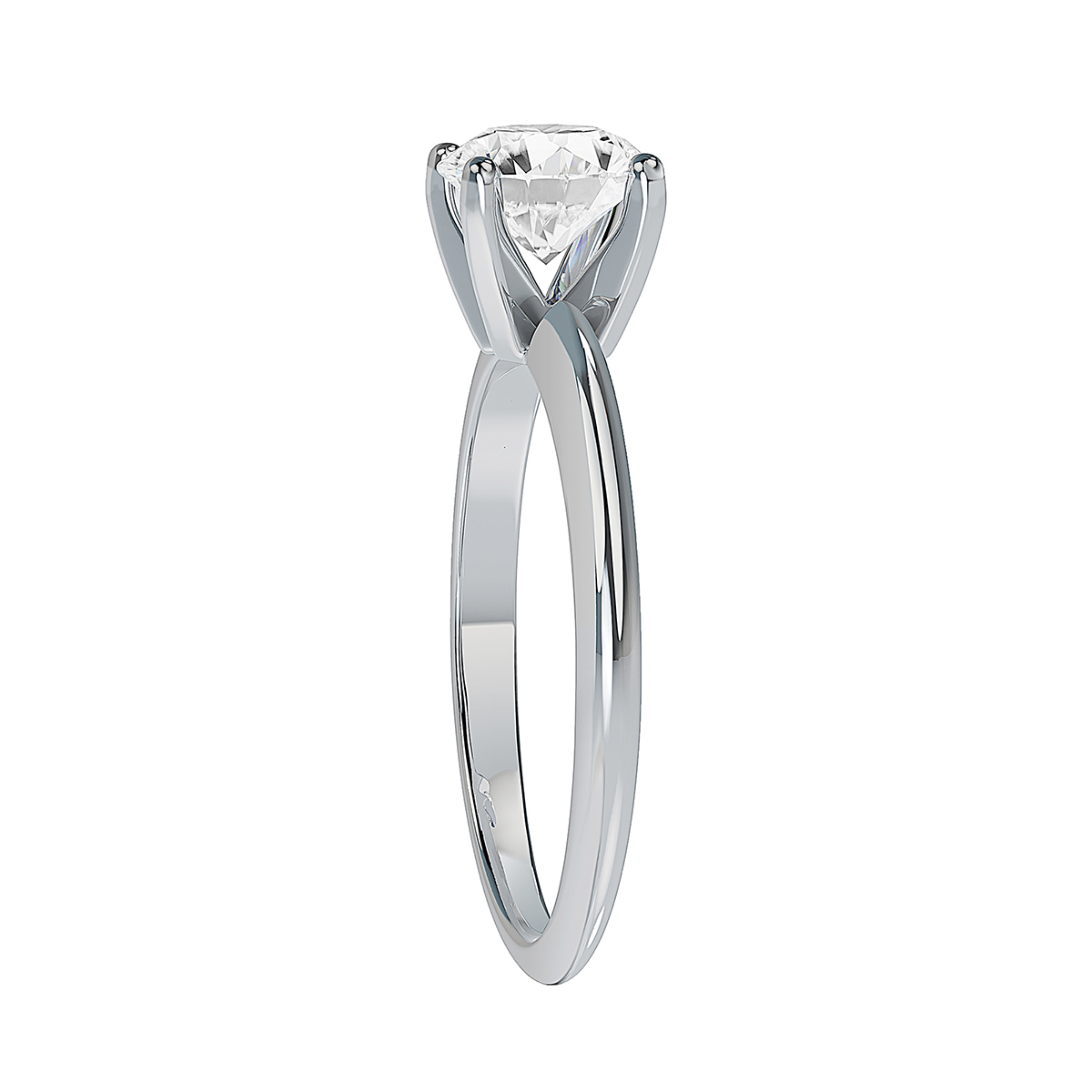 ALTR Lab Grown Round Diamond Solitaire Engagement Ring in White Gold, 1 ct