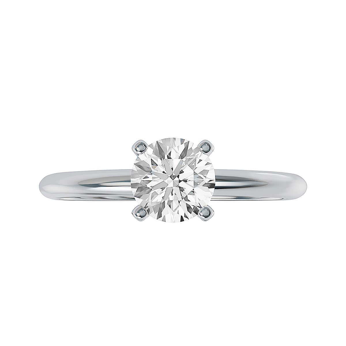ALTR Lab Grown Round Diamond Solitaire Engagement Ring in White Gold, 1 ct