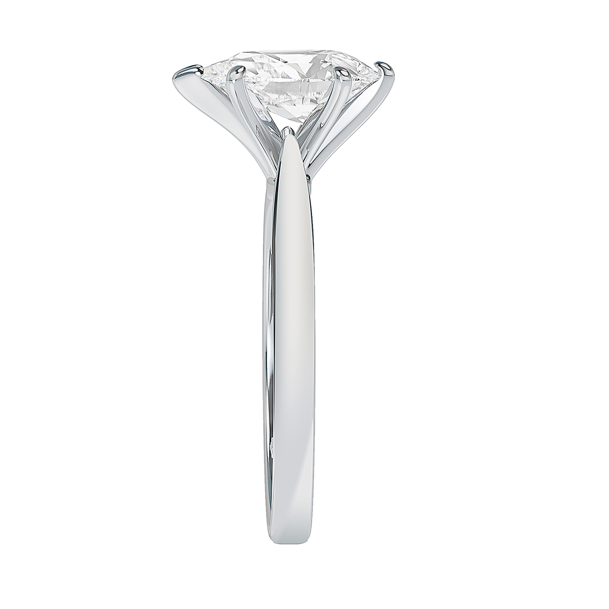ALTR Lab Grown Pear Shaped Diamond Solitaire Engagement Ring in White Gold