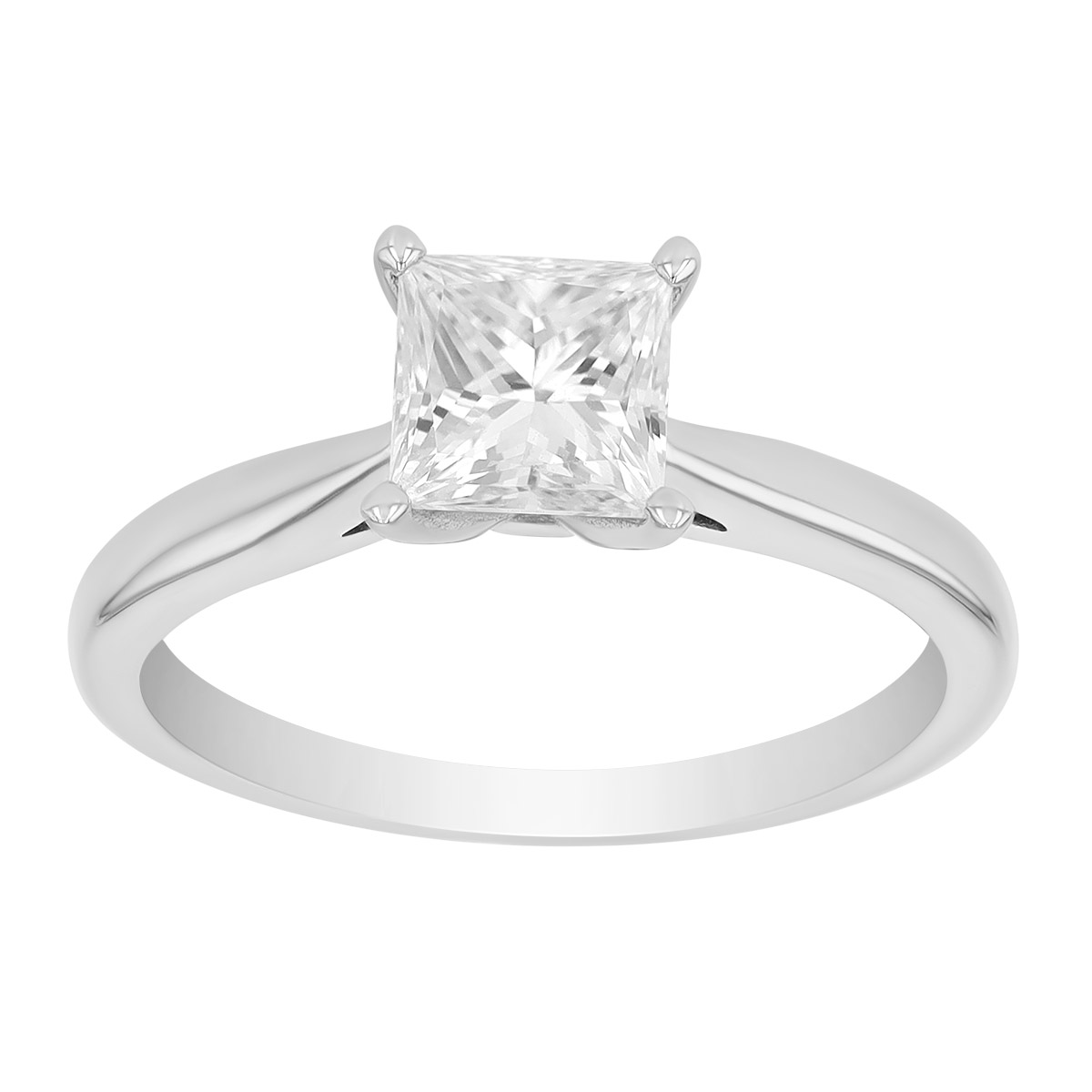 ALTR Lab Grown Princess Cut Diamond Solitaire Engagement Ring in 14K White Gold, 1.07 ct