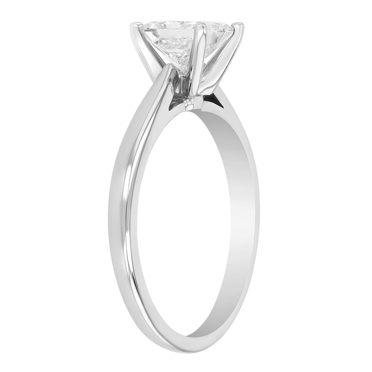 ALTR Lab Grown Princess Cut Diamond Solitaire Engagement Ring in 14K White Gold, 1.07 ct
