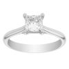 Princess Cut Diamond Solitaire Engagement Ring in 14K White Gold, 1.01 ct