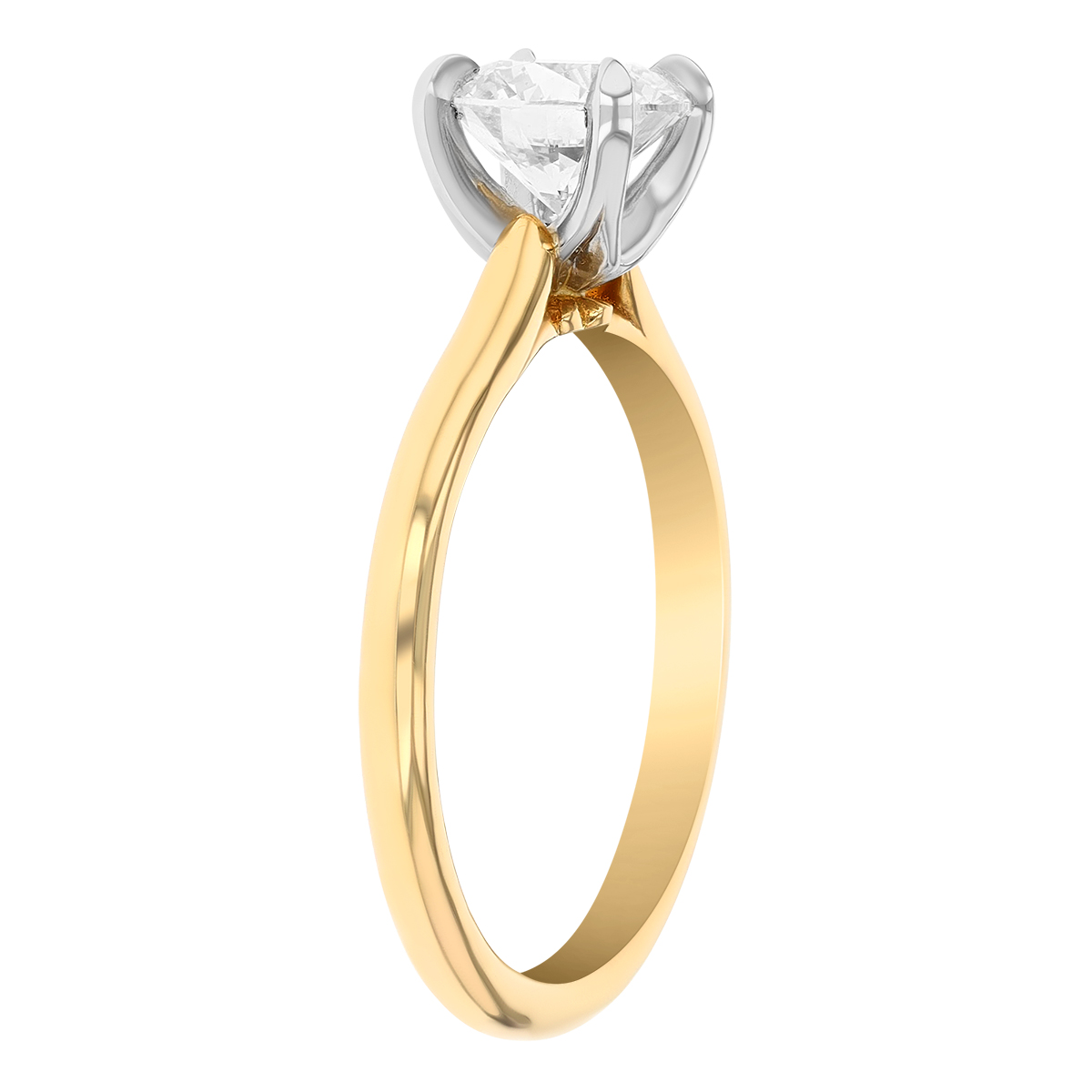 Kalahari Dream Round Diamond Solitaire Engagement Ring in 18K Yellow Gold, 1.08 ct