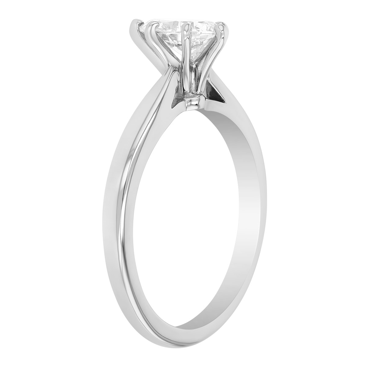 ALTR Lab Grown Pear Shaped Diamond Solitaire Engagement Ring in 14K White Gold, 0.81 ct