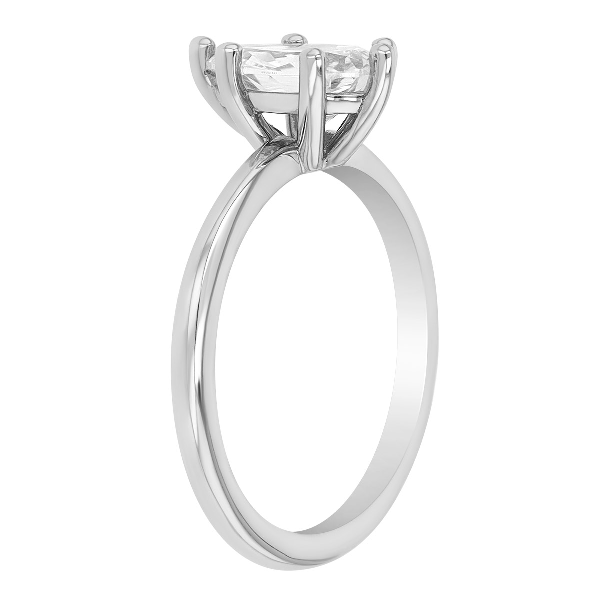 Lab Grown Pear Shaped Diamond Solitaire Engagement Ring in Platinum, 1.02 ct