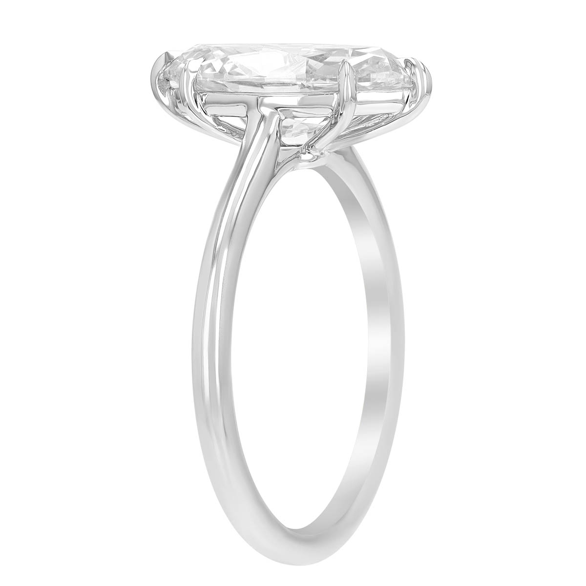 Marquise Diamond Soliatire Engagement Ring in White Gold, 2.14 cttw