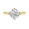 Clarity Diamond Signature Lab-Grown Round Diamond Solitaire Engagement Ring in Yellow Gold, 2.26 ct