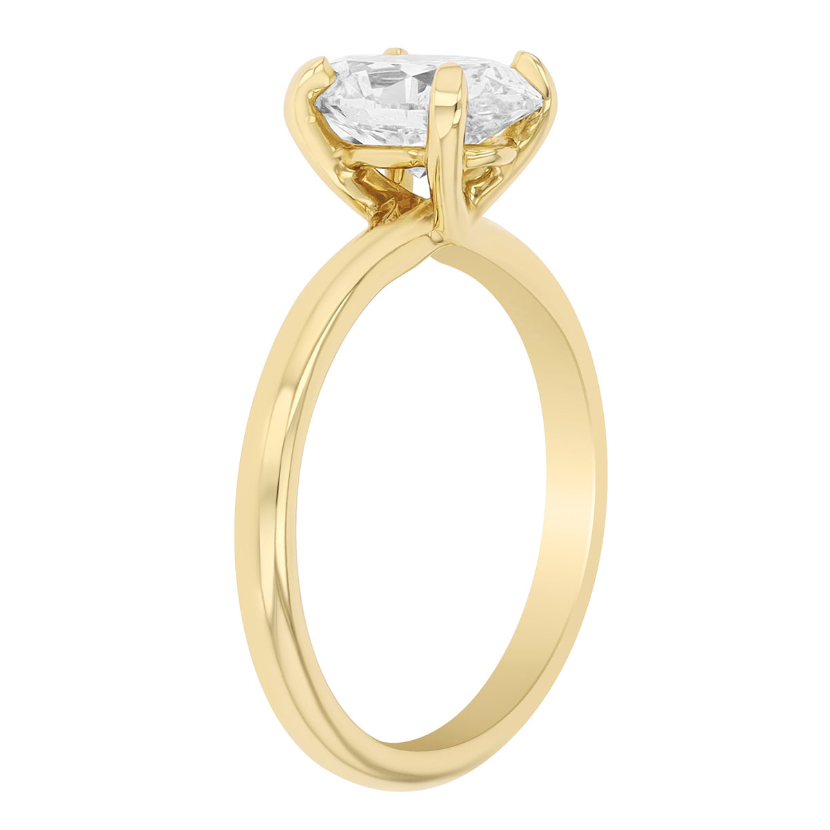 Oval Diamond Soliatire Engagement Ring in Yellow Gold, 1.50 ct
