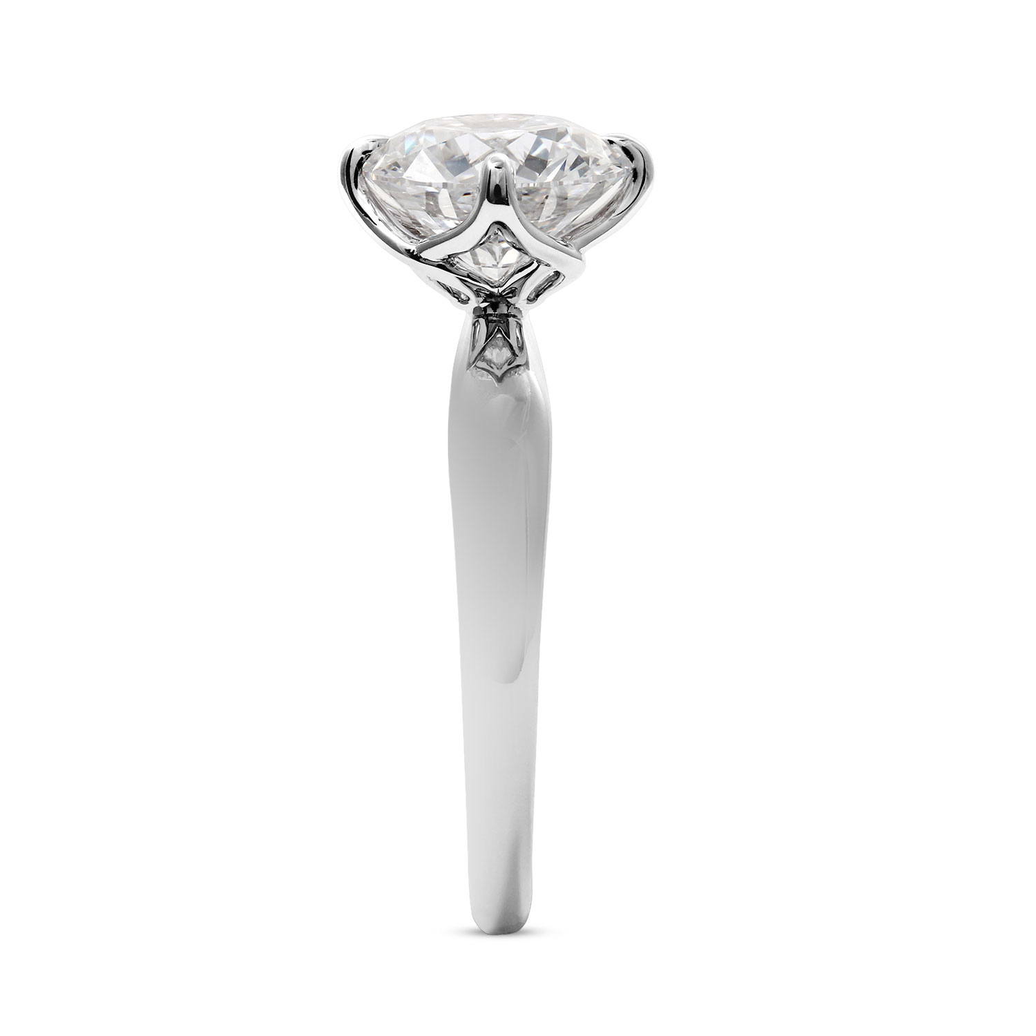 Clarity Diamond Signature Lab-Grown Round Diamond Solitaire Engagement Ring in White Gold, 2.27 ct