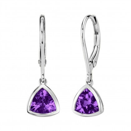 earrings amethyst leverback dangle checkerboard trillion gold topaz borsheims