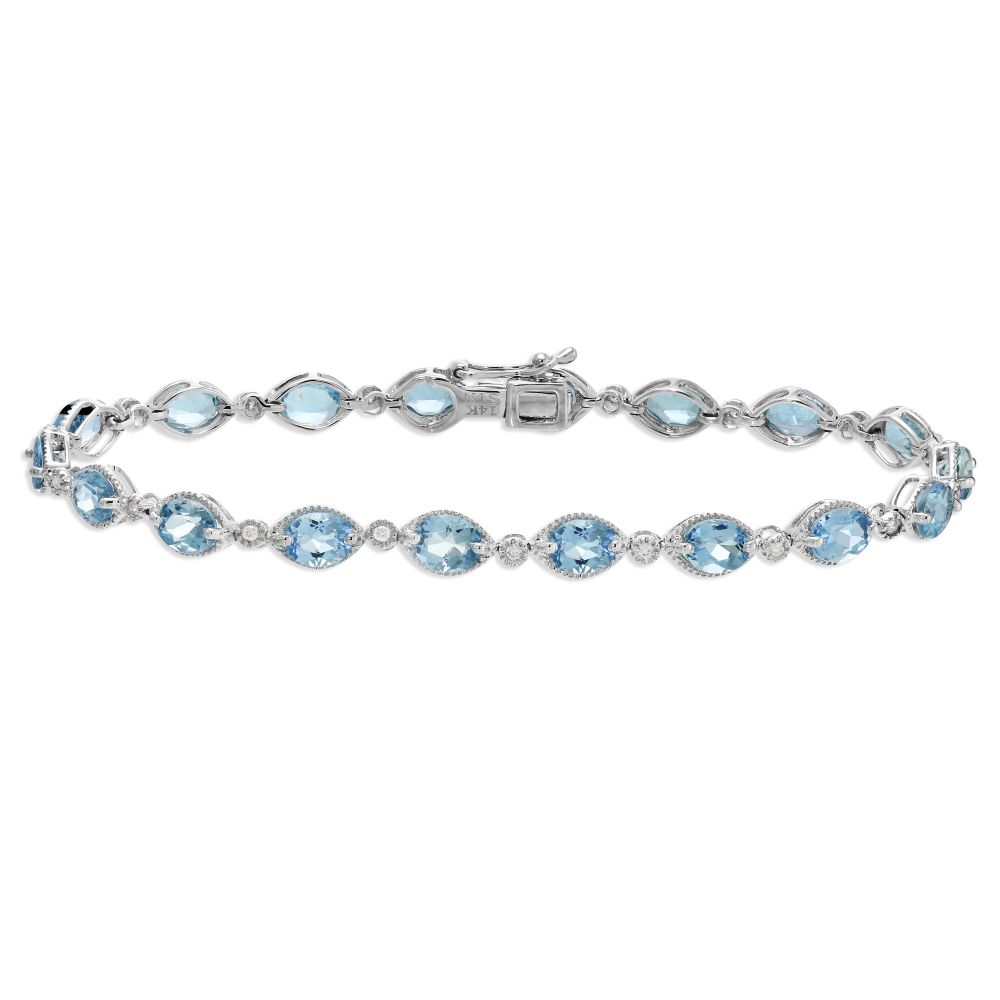 Aquamarine Jewelry March Birthstone Borsheims Aquamarine Bracelets