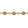 Oval Citrine 13 Stone Lace Link Bracelet in Yellow Gold