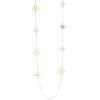 Roberto Coin Princess Flower Yellow Gold Cutout Station Necklace with Diamonds, 33"