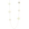 Roberto Coin Princess Flower Yellow Gold Cutout Station Necklace with Diamonds, 33"